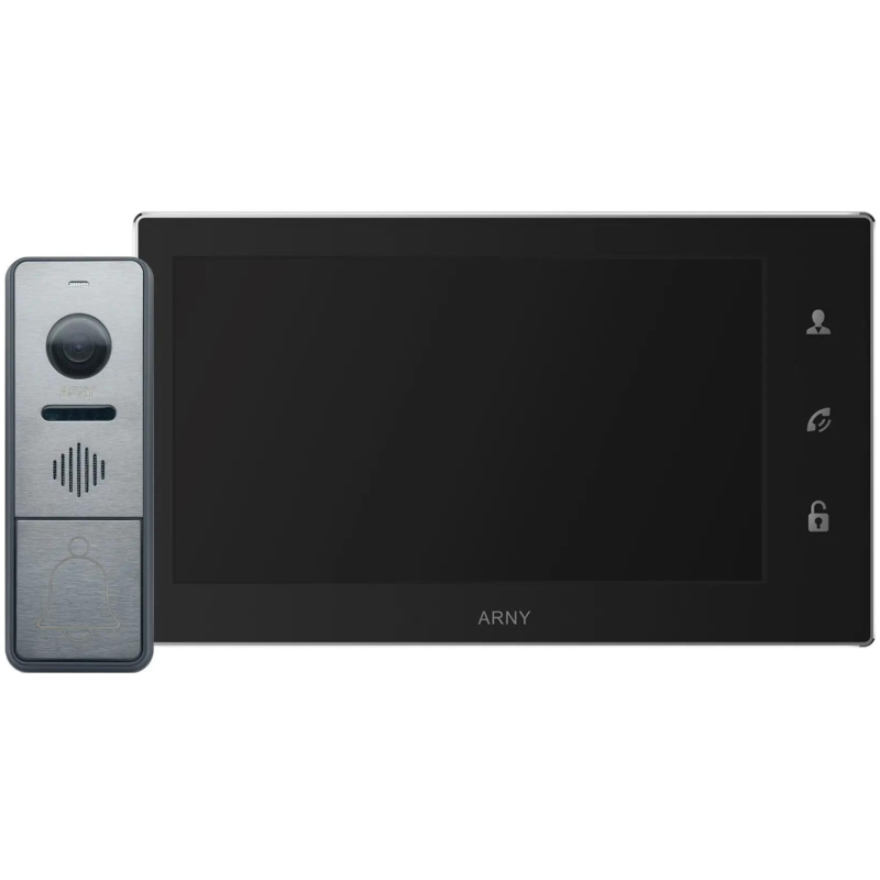 Комплект домофонний ARNY AVD-7430 (AVD-740 2Мп 7" IPS + AVP-NG430 2Мп), Чорний + Графіт-