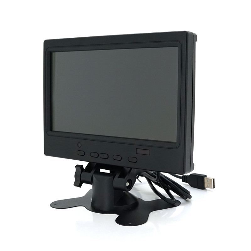 Монитор для видеонаблюдения 7"(16:9) панель IPS, AV/VGA/HDMI разъемы + touchscreen, 1024*600ips, 12-24V, BOX