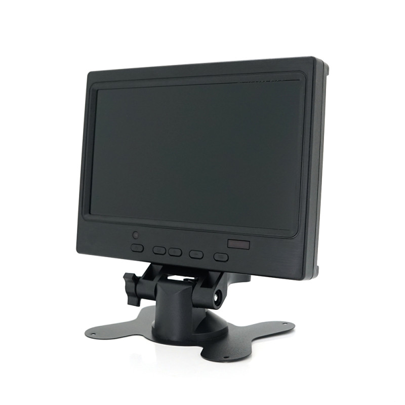 Монітор для відеоспостереження 7"(16:9) панель IPS, AV/VGA/HDMI роз'єми, 1024*600ips, 12-24V, BOX-