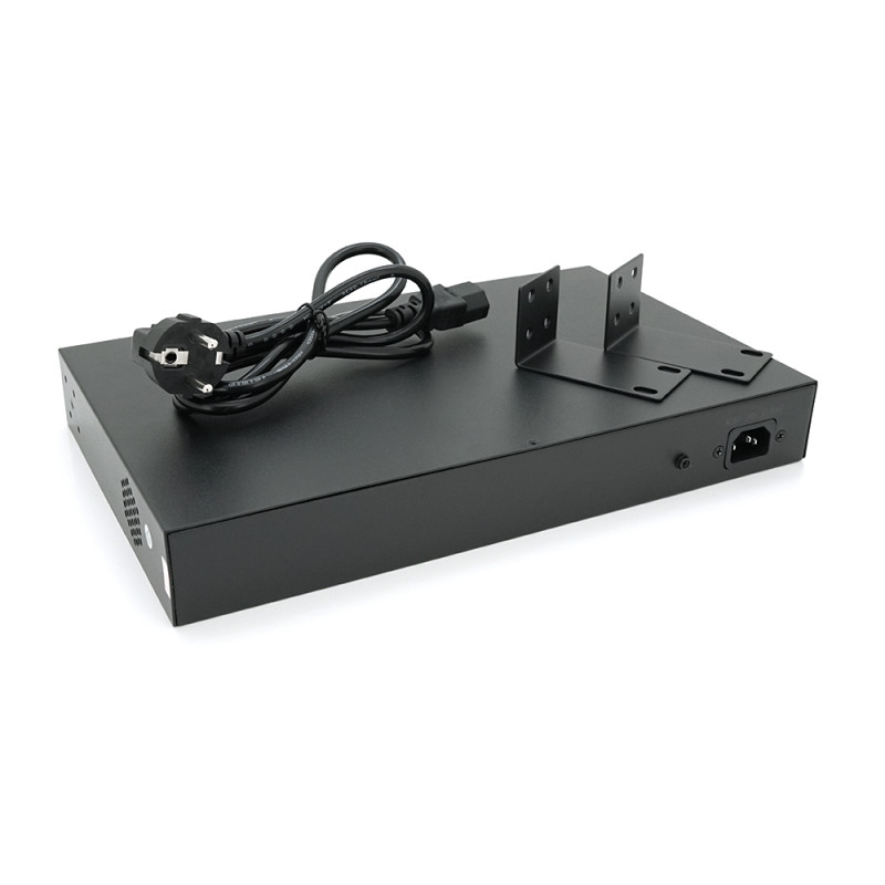24х портовый PoE коммутатор ONV-H1024PLS 24 порта РоЕ 100 Мбит + 2 Uplink 1000 Мбит, до 250м, IEEE802.3af/at , общая мощность 200Вт