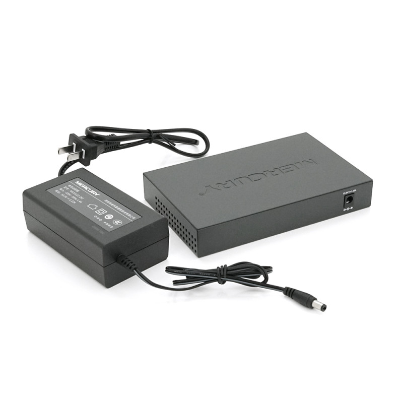 Коммутатор POE 48V Mercury S109PS 8 портов POE + 1 порт Ethernet (Uplink ) 10/100 Мбит/сек, БП в комплекте, BOX Q200 (258*196*66) 0,72 кг (158*99*25)