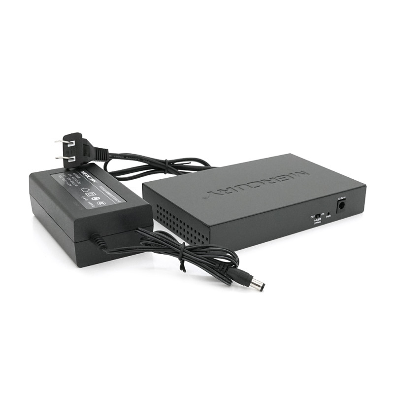 Коммутатор POE Mercury MS08CP с 7 портами POE + 1 порт UP-Link 100Мбит, БП в комплекте, Q18