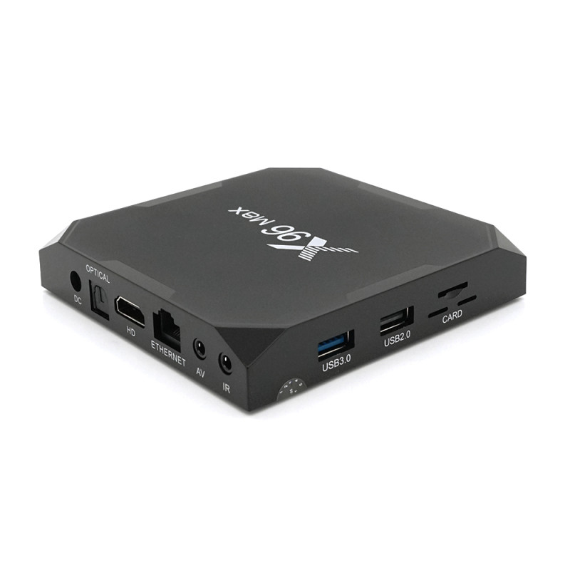 Медіа приставка X96-Max 4/64G Smart TV Box (Android 9.0, ОЗУ 4 Гб, 32Гб вбудованої пам'яті, 4-х ядерний процесор Amlogic 905 (2,0 ГГц)-