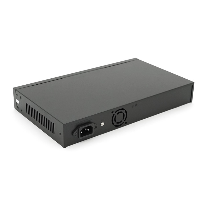 POE коммутатор Merlion 16 POE 10/100 + 1 Single Fiber Tx 1310nm 20km + 2 RJ45 10/100/1000+ встроенный блок питания 52V 4.8A