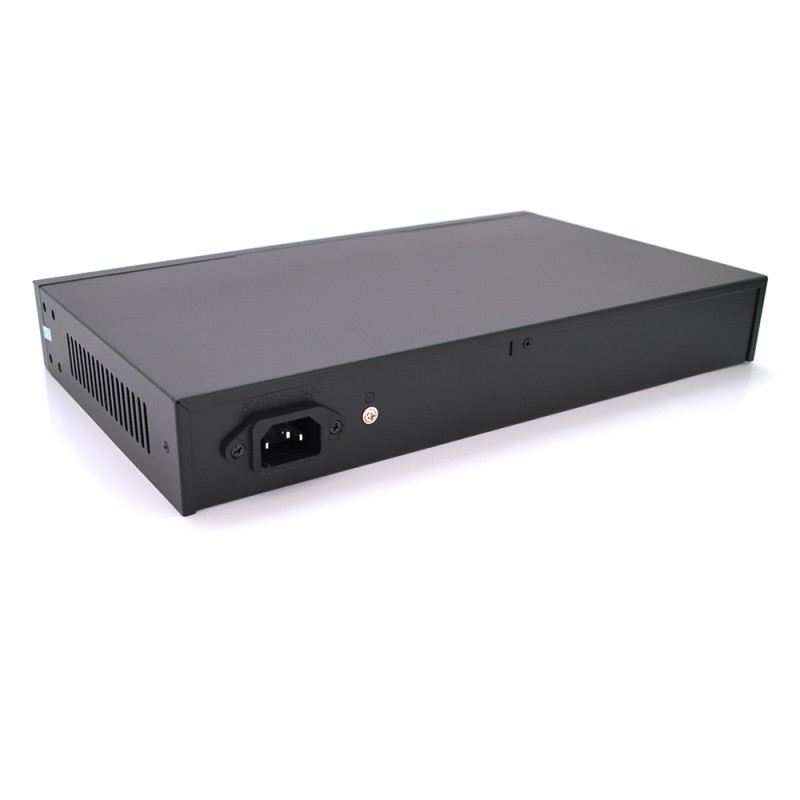 POE коммутатор Merlion 24 POE 10/100 + 2 RJ45 10/100/1000+ встроенный блок питания 52V 5.8A