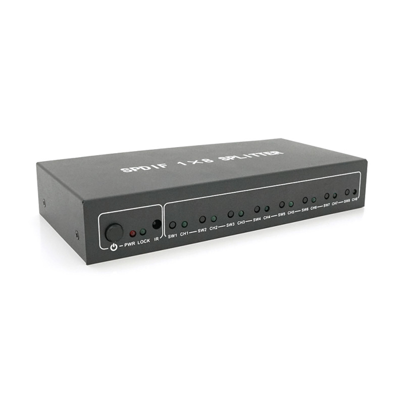 Цифровий оптичний роздільник звуку SPDIF / Toslink 1x8-