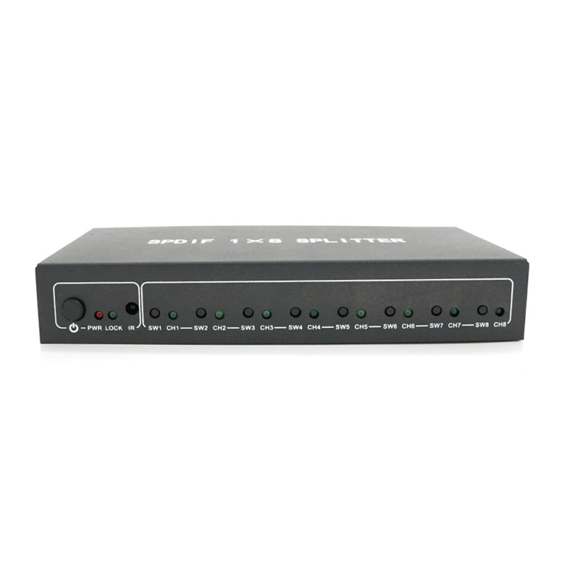 Цифровий оптичний роздільник звуку SPDIF / Toslink 1x8-