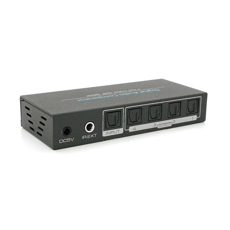 Цифровий оптичний роздільник звуку SPDIF / Toslink 1x4-