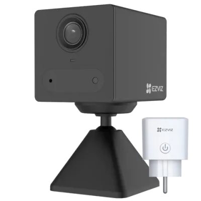 Комплект камера та розетка Ezviz CS-CB2 (1080P,BK)+CS-T30-10B-EU