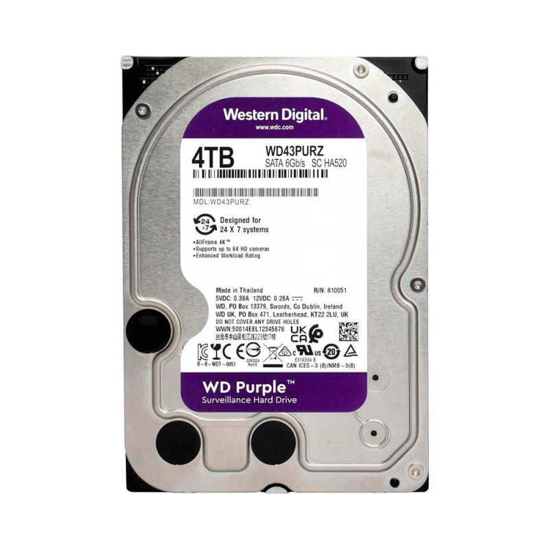 Жорсткий диск Western Digital Purple 4TB 64MB 5400rpm WD43PURZ 6Gb/s-
