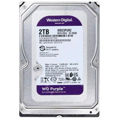 Жорсткий диск Western Digital Purple 2TB 64MB 5400rpm WD23PURZ 3.5 SATA III