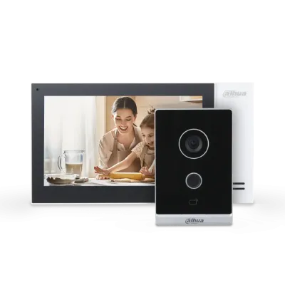 Комплект (білий домофон) Dahua Standart DHI-VTO2211G-WP-S2 + DHI-VTH2421FW-P