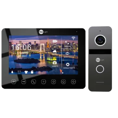Комплект видеодомофона NeoLight NeoKIT HD WF B/Graphite