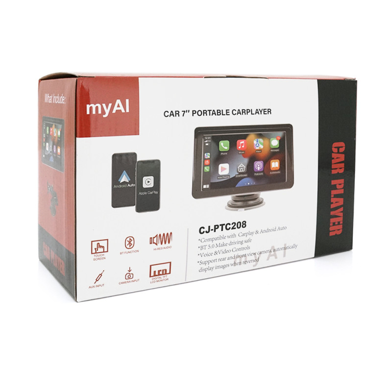 Автомобильный ЖК-монитор 7" + Carplay CJ-PTC701, Box