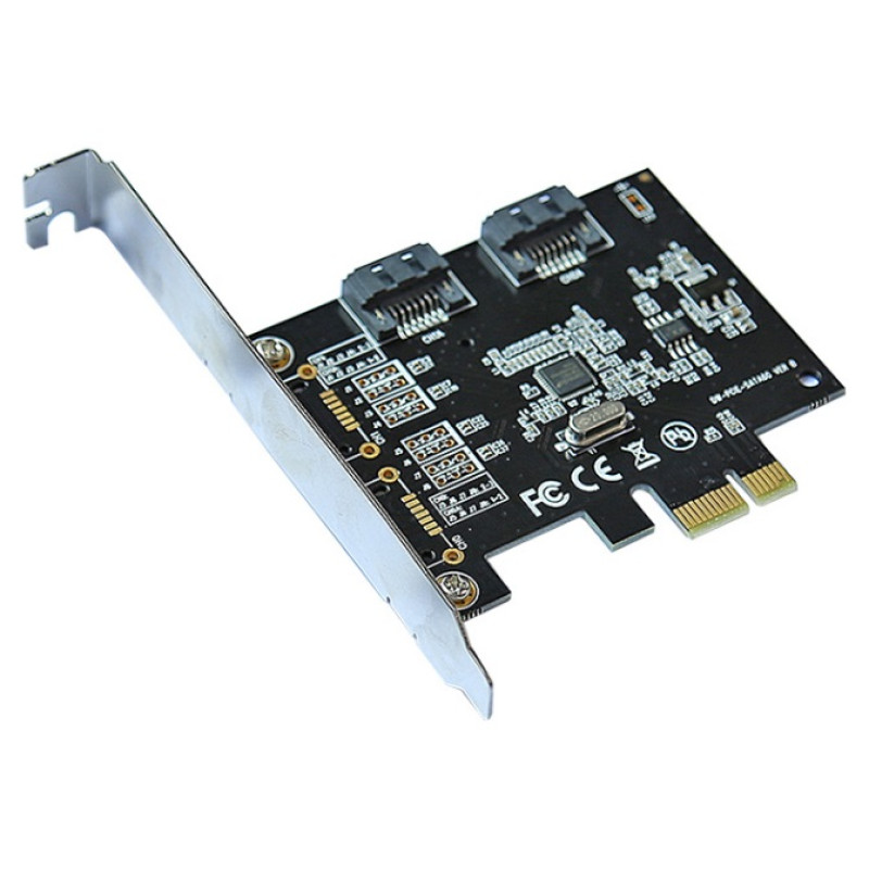 Контролер PCI-E=>SATA 3.0, ASM1061, 6Gb/s, 2 порти внутрішніх, BOX-