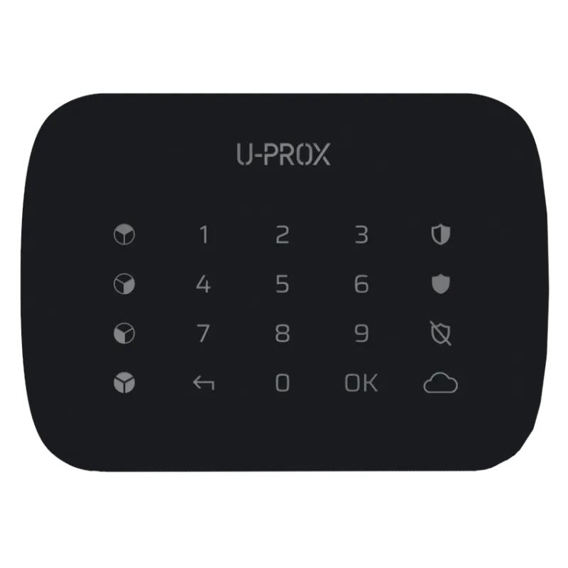 Бездротова сенсорна клавіатура для чотирьох груп U-Prox Keypad G4 Black-
