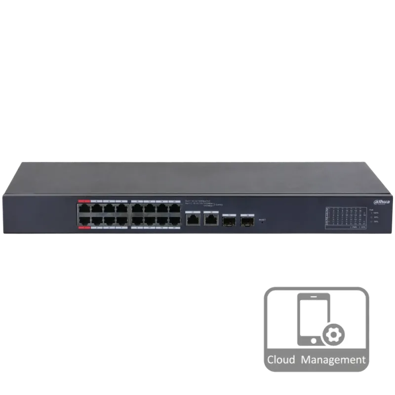 Коммутатор 16 портов управляемый Dahua DH-CS4218-16ET-135 PoE