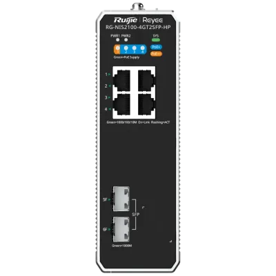 Коммутатор 4 порта управляемый Ruijie Reyee RG-NIS2100-4GT2SFP-HP PoE++