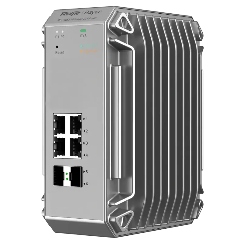 Коммутатор 4 порта управляемый Ruijie RG-NIS3100-4GT2SFP-HP IP40