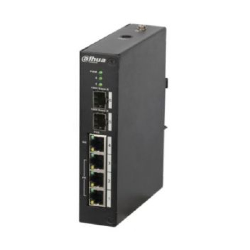 Комутатор 4 порти керований Dahua DH-PFS4206-4P-120 POE-