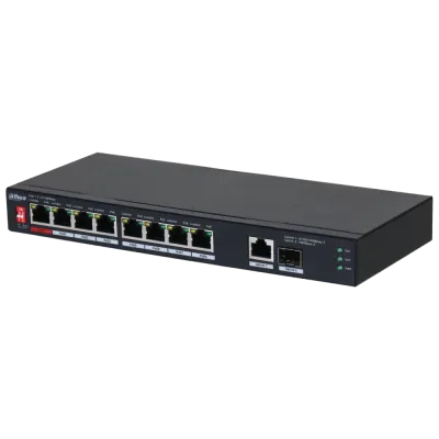 Комутатор 8 портів некерований Dahua DH-PFS3110-8ET1GT1GF-96 PoE