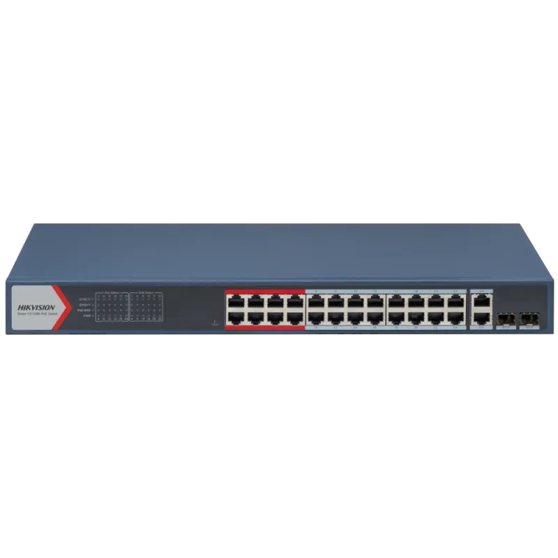 Коммутатор 24 порта управляемый Hikvision DS-3E1326P-EI(B) POE