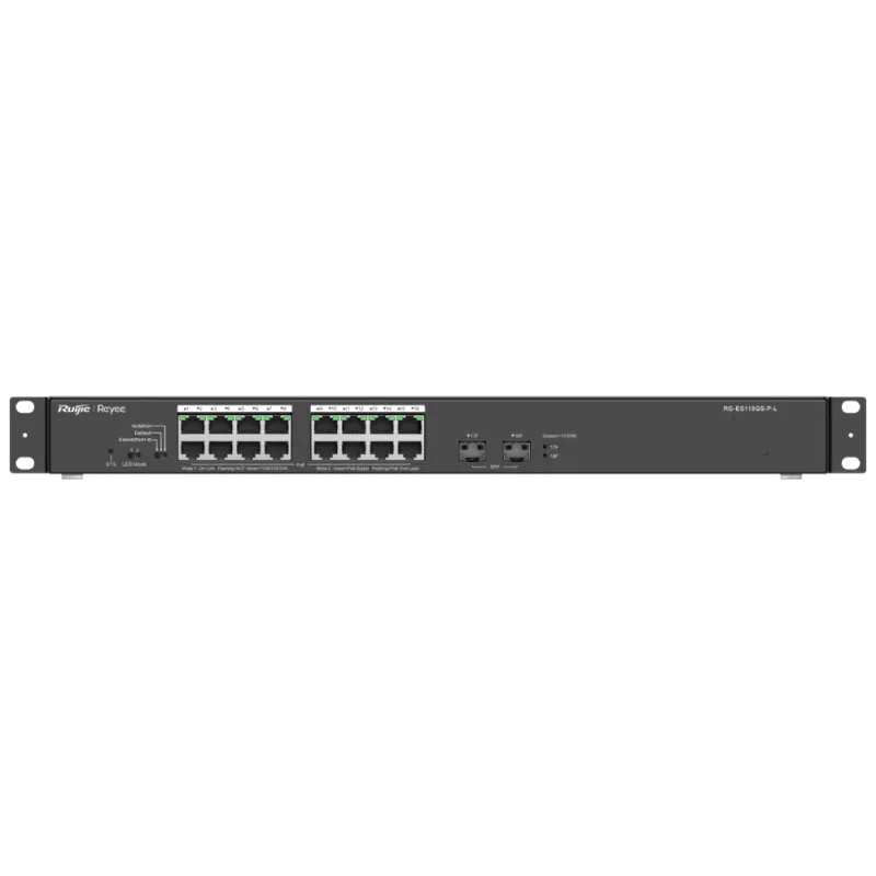 Коммутатор 18 портов неуправляемый Ruijie Reyee RG-ES118GS-P-L PoE
