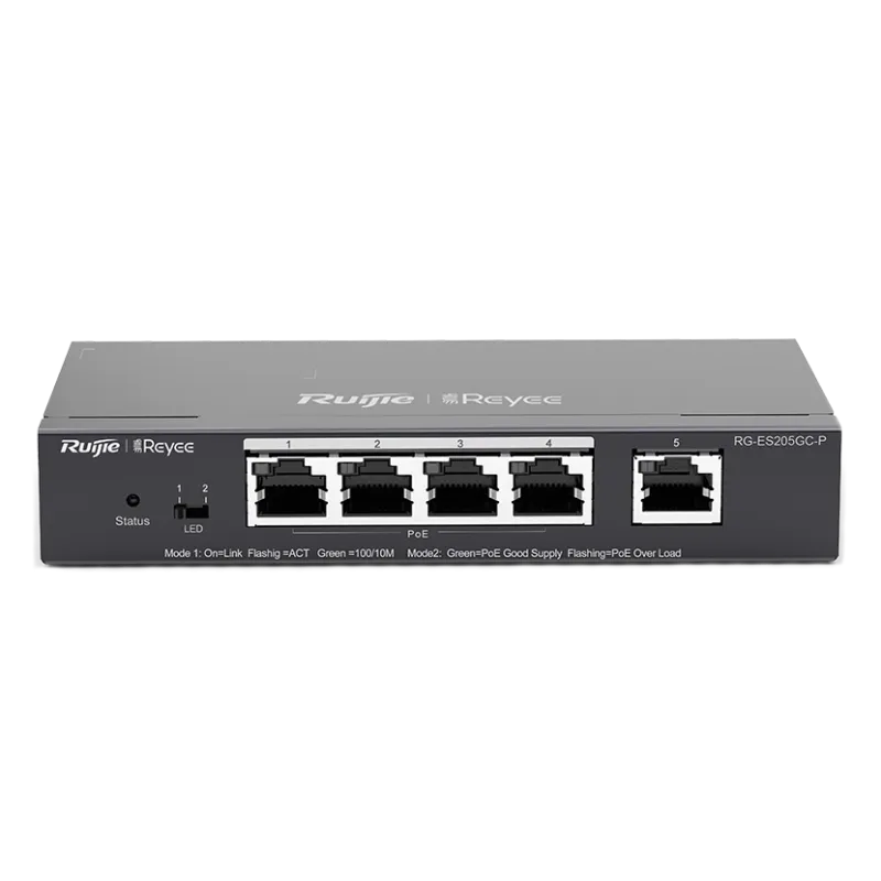 5-портовый гигабитный интеллектуальный POE коммутатор Ruijie RG-ES205GC-P