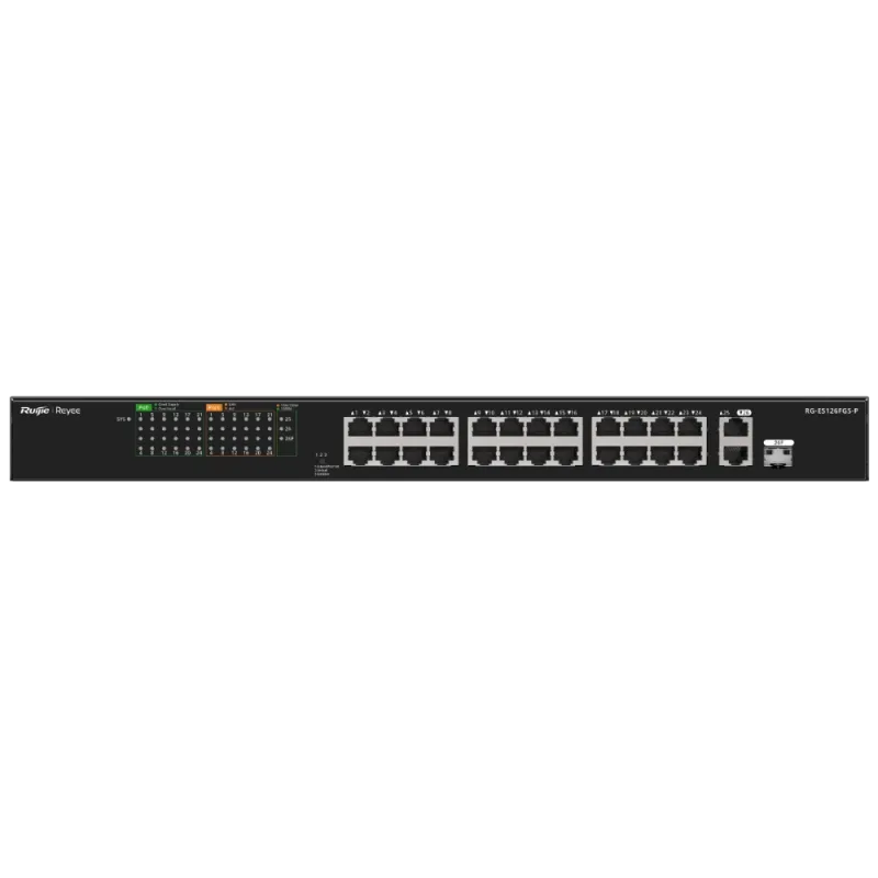 Коммутатор 26 портов неуправляемый Ruijie Reyee RG-ES126FGS-P PoE