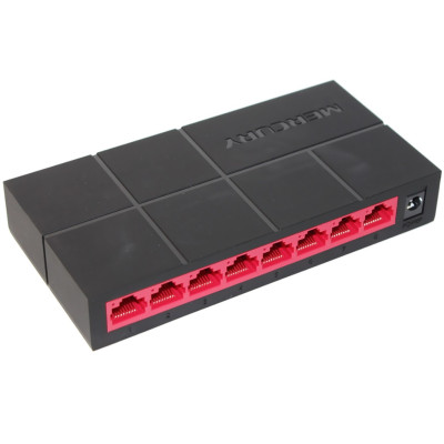 Комутатор Mercury SG108M 8 портів Ethernet 10/100 Мбіт / 1000 Мбіт / сек, BOX Q40
