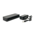 Коммутатор Merlion MG1008 8 портов Ethernet 10/100/1000 Мбит/сек. пластик DC 5V. Блок питания в комплекте