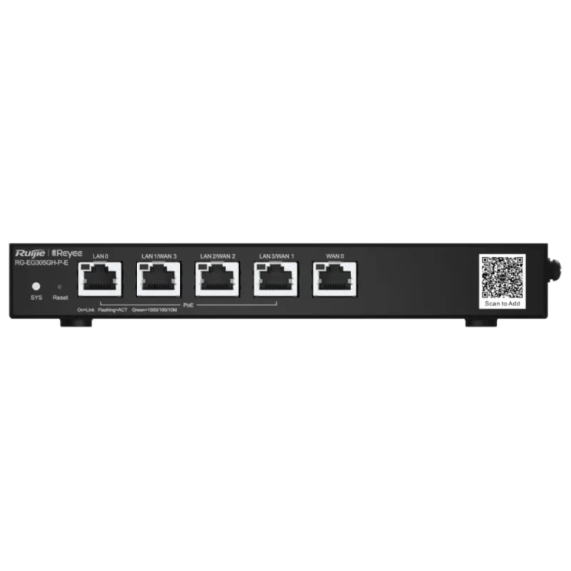 5-портовый маршрутизатор PoE с облачным управлением Ruijie Reyee RG-EG305GH-P-E