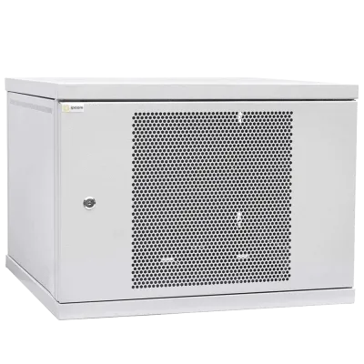 Шкаф телекоммуникационный дверь перфорация (серая) IPCOM 12U 600x600