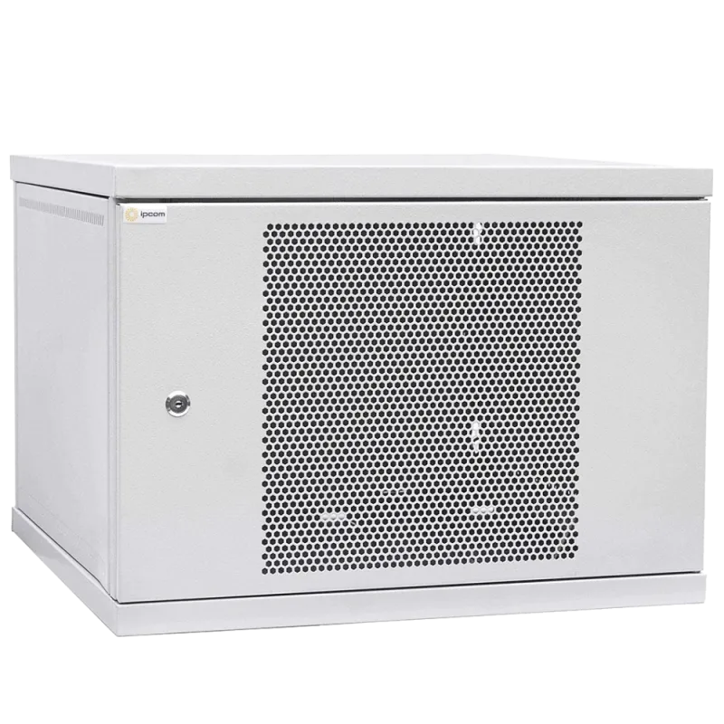 Шкаф телекоммуникационный дверь перфорация (серая) IPCOM 12U 600x600