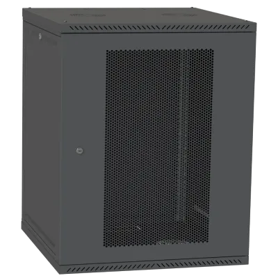 Шкаф телекоммуникационный двери перф(черный) IPCOM 15U 600x600