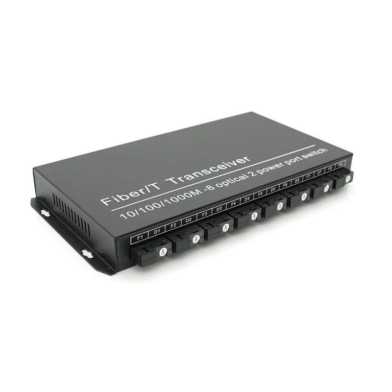 Коммутатор UPLINK UFS CK-880IS8F2E Fiber Switch 8Fiber 100Mbps + 2 1000M RJ45 ports, корпус металл, БП в комплекте