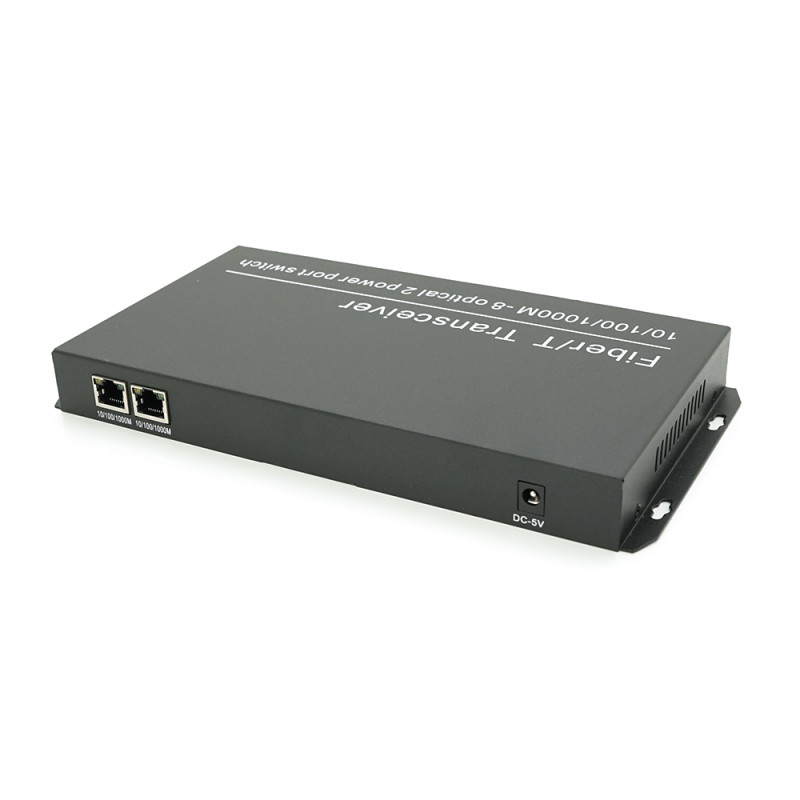 Коммутатор UPLINK UFS CK-880IS8F2E Fiber Switch 8Fiber 100Mbps + 2 1000M RJ45 ports, корпус металл, БП в комплекте