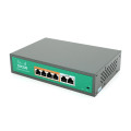Комутатор POE SICSO 48V з 4 портами POE 100Мбіт + 2порт Ethernet (UP-Link) 100Мбіт, з посил. сигн. до 250м, корпус-метал, Silver, БП вбудований, Q30-