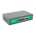 Комутатор POE SICSO 48V з 4 портами POE 100Мбіт + 2порт Ethernet (UP-Link) 100Мбіт, з посил. сигн. до 250м, корпус-метал, Silver, БП вбудований, Q30-