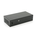 Коммутатор POE 48V с 4 портами POE 100Мбит + 2 порт Ethernet (UP-Link) 100Мбит, корпус - металл, Black, БП в комплекте, Q18