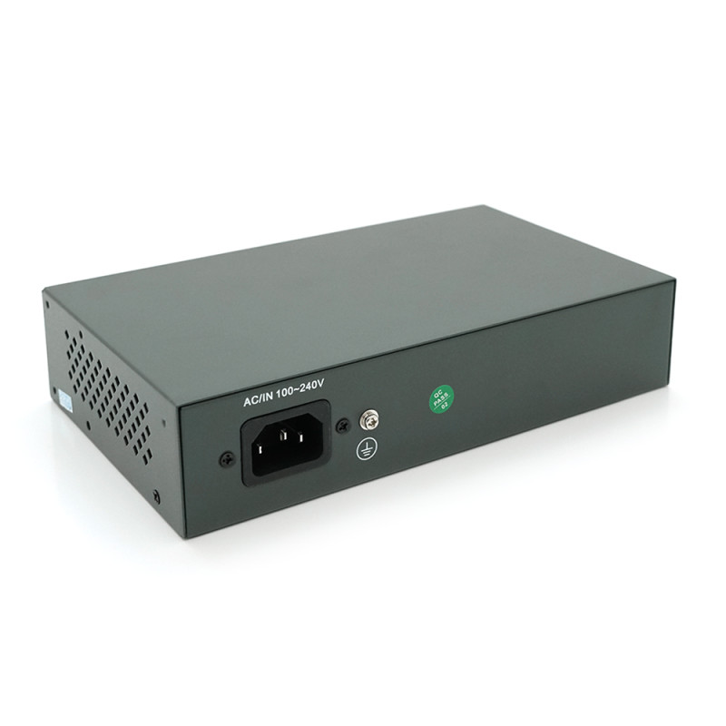 Комутатор POE SICSO 48V з 8 портами POE 100Мбіт + 2 порт Ethernet (UP-Link) 100Мбіт, з посил. сигн. до 250м, корпус-метал, Silver, БП вбудований, Q30-