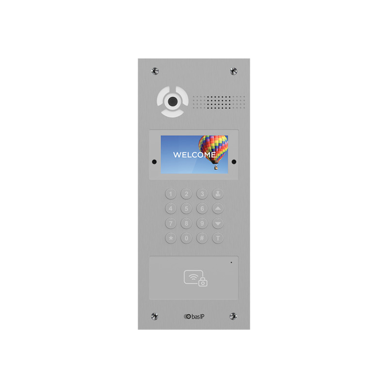Багатоабонентська IP панель виклику Bas-IP AA-07BD silver зі зчитувачем UKEY для IP-домофонів-
