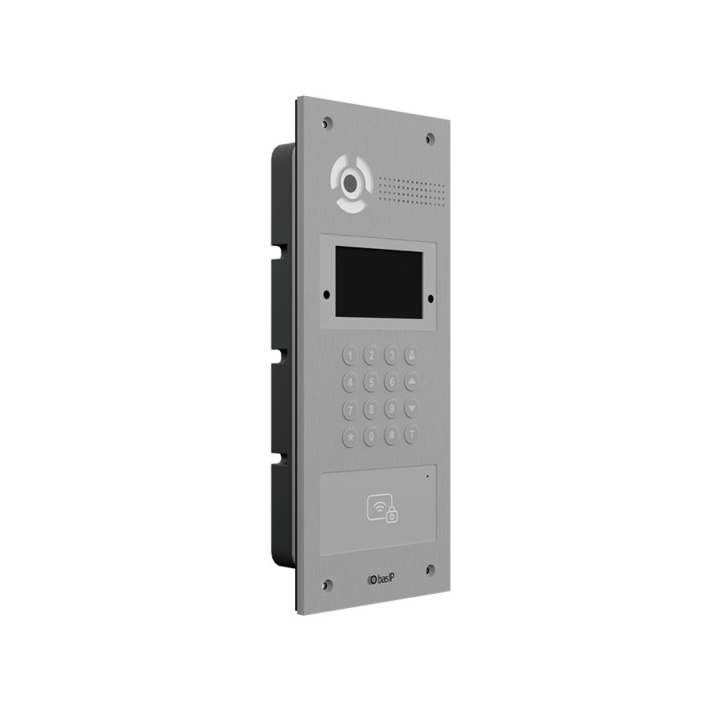 Багатоабонентська IP панель виклику Bas-IP AA-07BD silver зі зчитувачем UKEY для IP-домофонів-