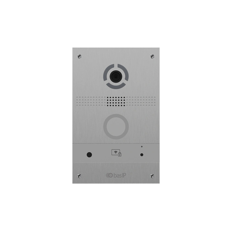 IP вызывная панель Bas-IP AV-08FB silver с распознанием лиц и считывателем UKEY