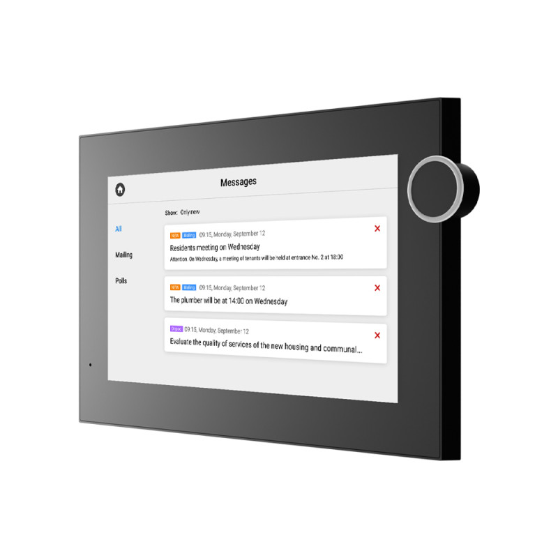 IP-видеодомофон 7" Bas-IP AZ-07L black с возможностью горизонтального и вертикального монтажа