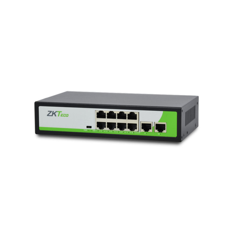 PoE-комутатор ZKTeco ZK-PoE82N-120W з 8 портами PoE-
