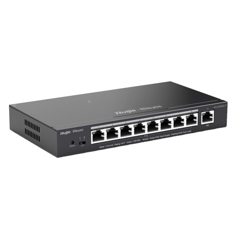 РоЕ-коммутатор Ruijie Reyee RG-ES209GC-P 9-портовый гигабитный интеллектуальный