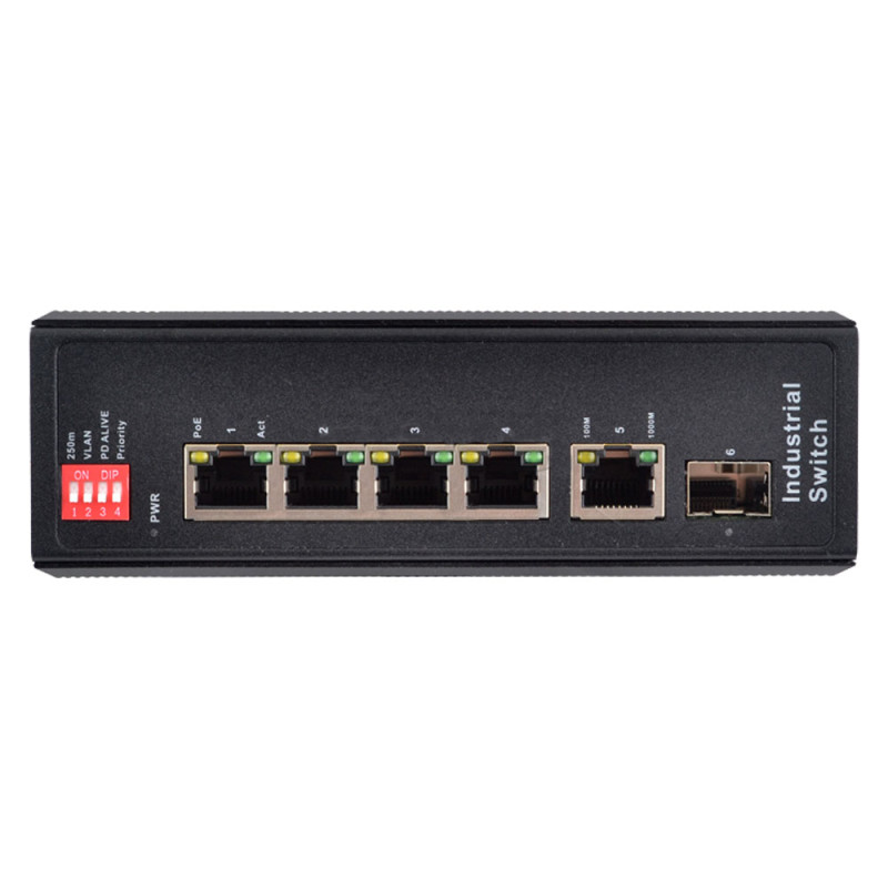 PoE-комутатор FoxGate S6004-G1S1-I-AI POE Watchdog 6-портовий некерований-