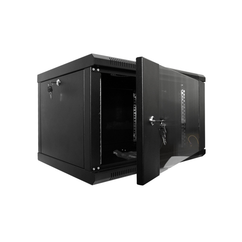 Шкаф серверный SteelNet 4U 600 x 450 для сетевого оборудования (стекло, черный)