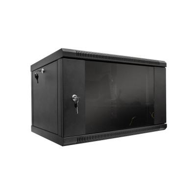 Шкаф серверный SteelNet 4U 600 x 450 для сетевого оборудования (стекло, черный)